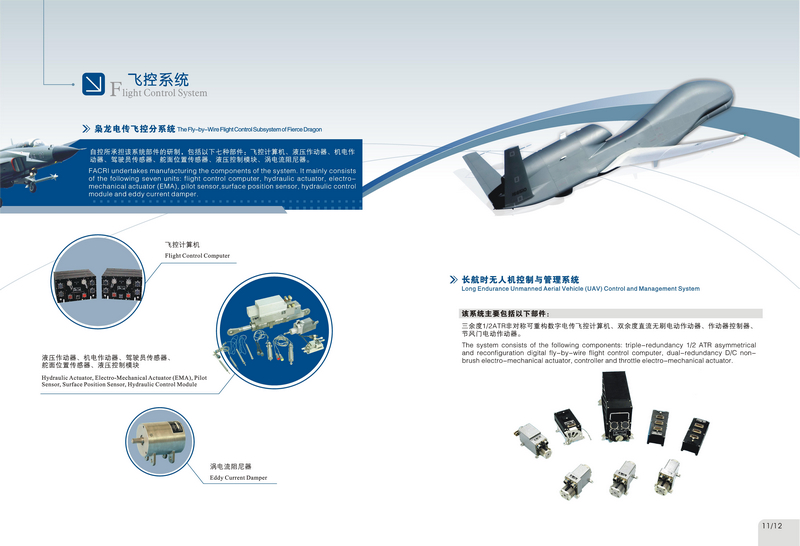 中航研究所 戰(zhàn)斗機及無人機飛控系統(tǒng)