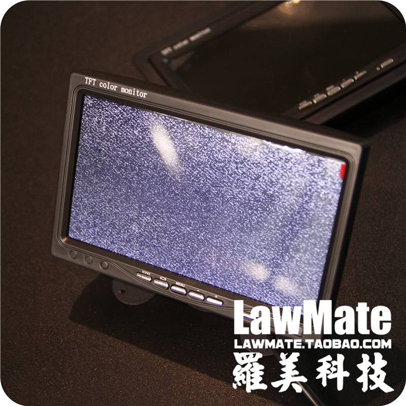 7寸雪花屏高清監(jiān)視器FPV航拍無線接收液晶顯示屏車載監(jiān)控倒車影像