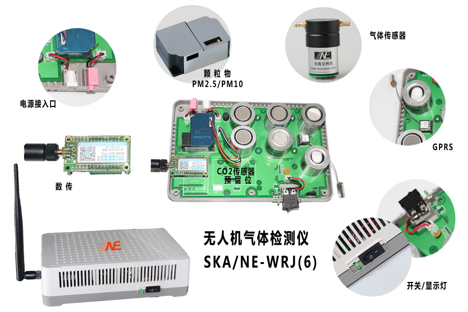 無(wú)人機(jī)搭載多組分氣體檢測(cè)儀系統(tǒng)