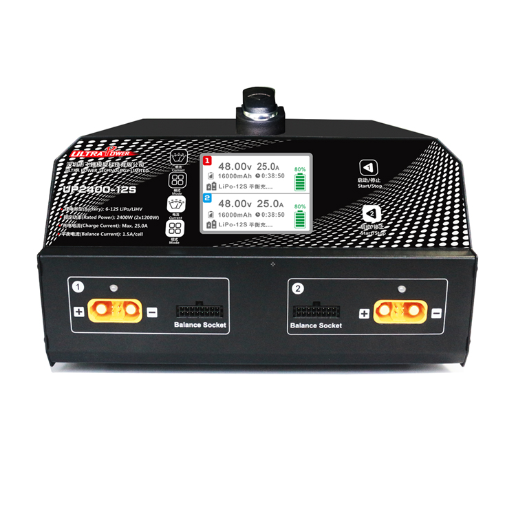 UP2400-12S (中文版）四通道無人機鋰電池充電器 (6-12S)