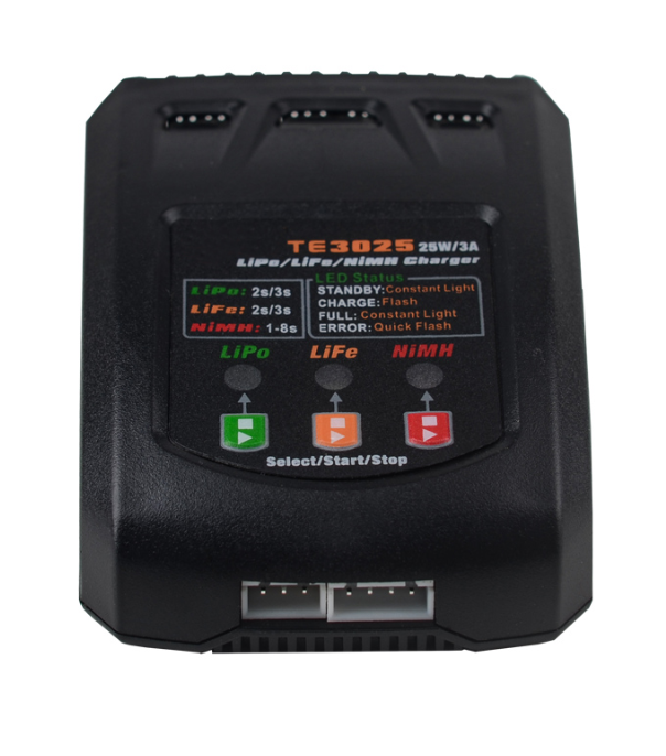 航模充電器TE3025 25W 3A 7.4V 11.1V 鎳氫鋰電池簡(jiǎn)易平衡充電器