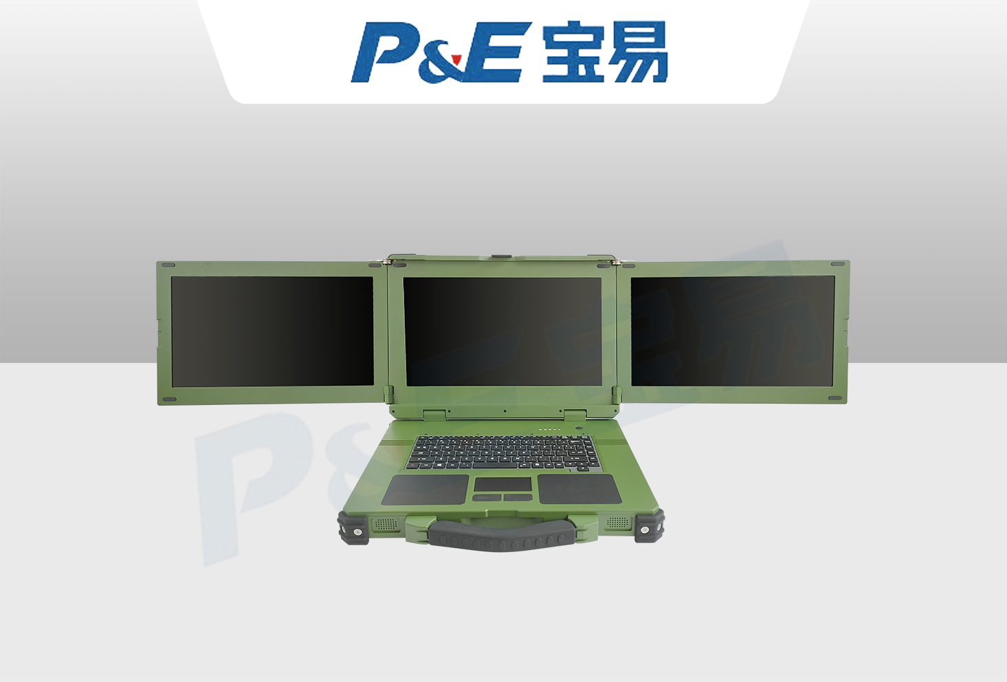 飛騰三屏加固便攜式計(jì)算機(jī)--PER-J15A1701-QT3-F22