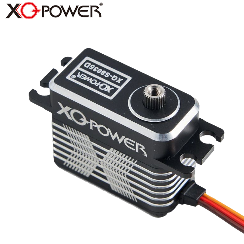XQ-POWER 40KG空心杯舵機 鋼齒不滑齒CNC全鋁機身高精度 大型固定翼無人機舵機